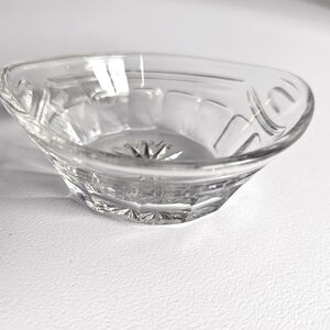 Vintage 1920's Diamond‎ H mark Heisey Glass Clear Oval Small Relish Dish bowl